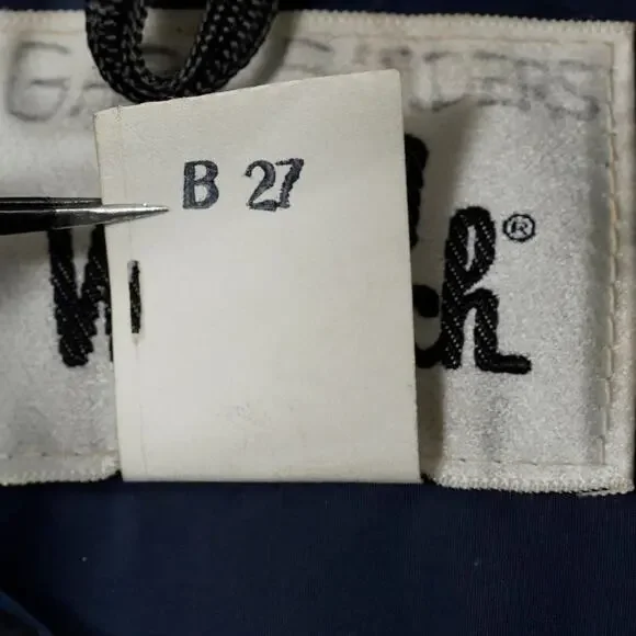 Vintage Woolrich Down Puffer Vest Suede Yoke Navy Brown Men’s Medium - Picture 5 of 11